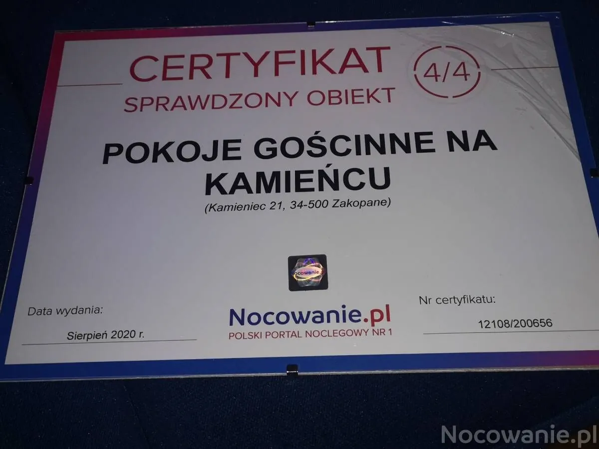 Pokoje Gościnne na Kamieńcu Zakopane  – Zakopane, Polska