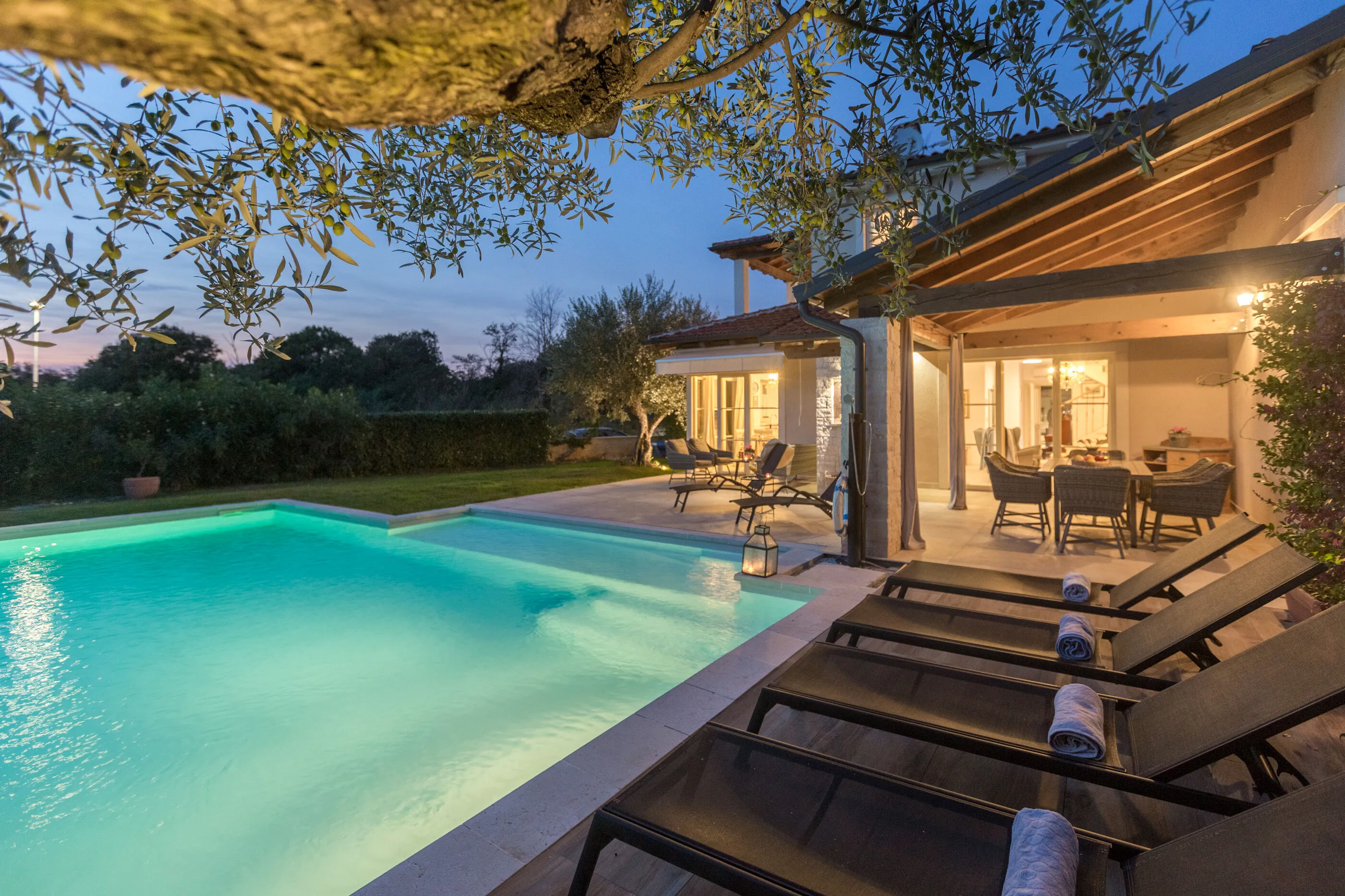 Villa Nar s bazenom i predivnim panoramskim pogledom na more Sveti Lovrec – Selina, Croația