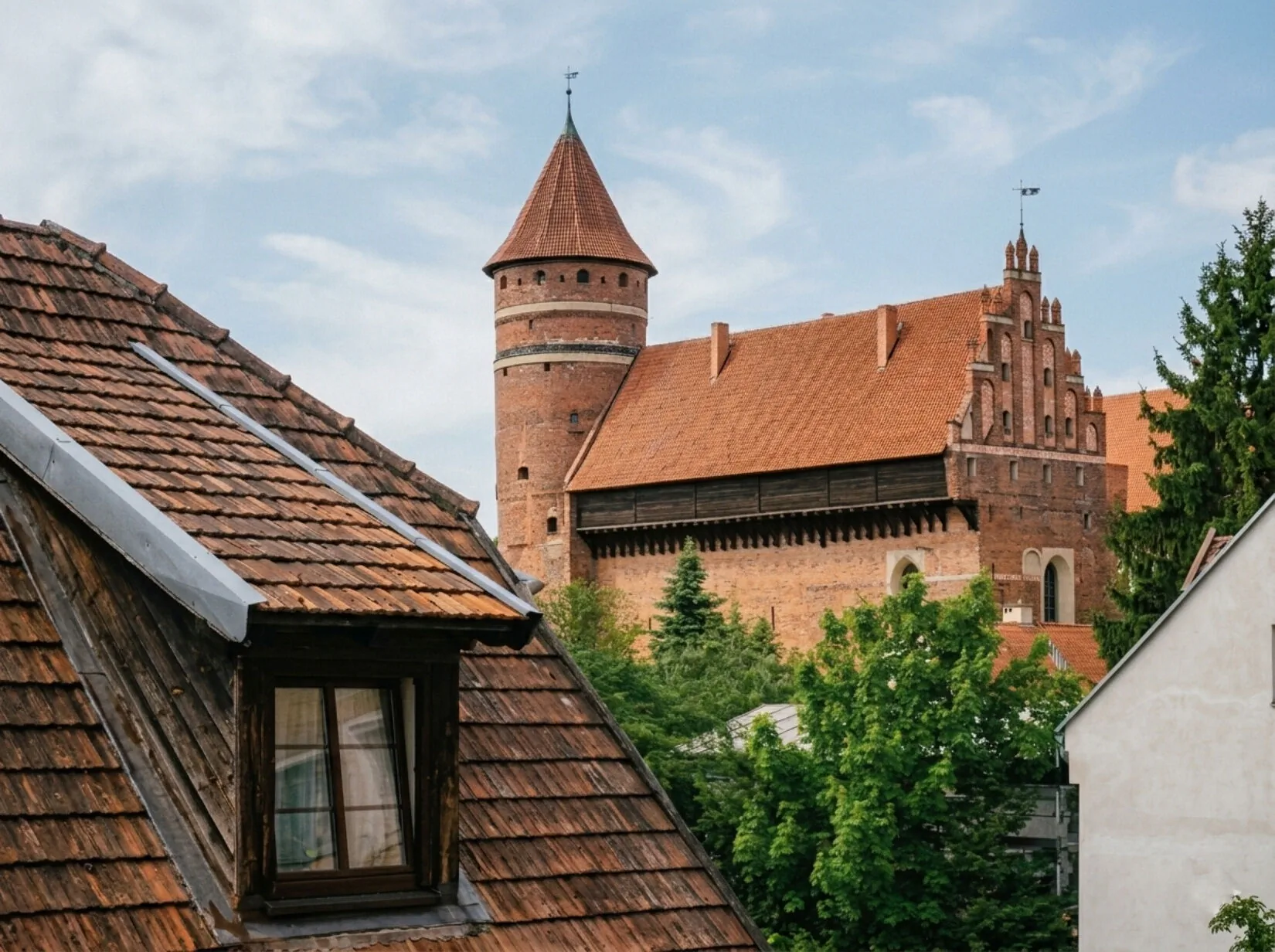 W Sercu Starego Miasta z Widokiem na Zamek – Olsztyn, Polonia